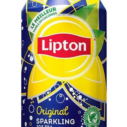 IJsthee van 33 cl, koel en niet te zoet.